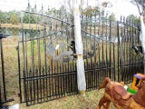 16FT  DOUBLE WROUGHT IRON FENCE