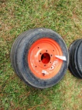 2- 5.0 TRACTOR TIRES AND RIMS
