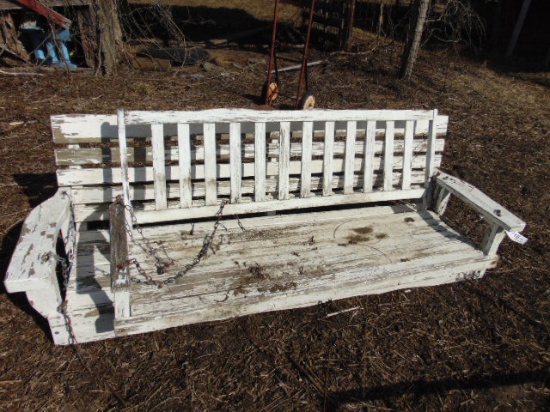 1- 5' AND 1-6' WOOD PORCH SWING