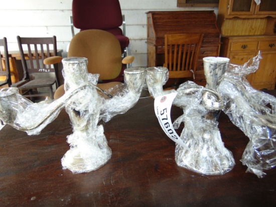 2 STERLING SILVER CANDELABRAS