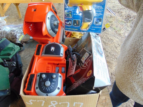 BOX OF LIGHTS, TESTERS AND MISC,