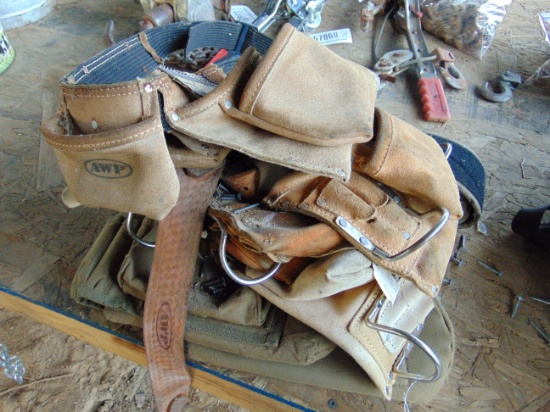 4- LEATHER TOOL BAG BELTS
