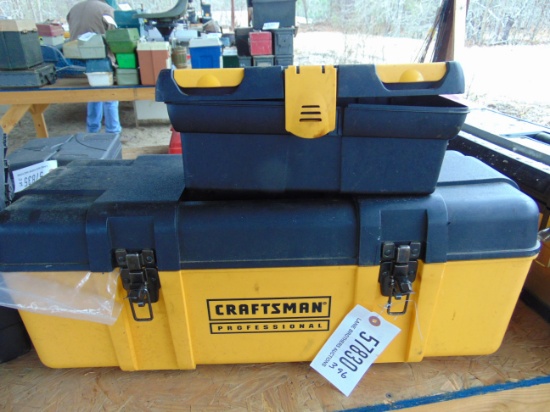 TWO TOOL BOXES AND TOOLS