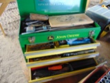JOHN DEERE TOOL BOX AND TOOLS