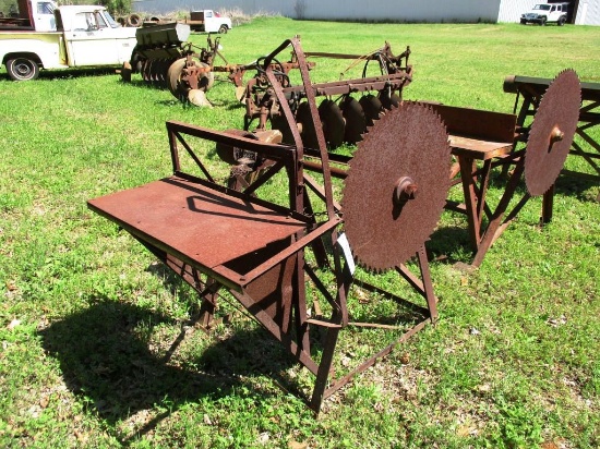 ANTIQUE CUT-OFF SAW WITH 24" BLADE