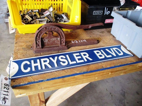 TOBACCO CUTTER AND CHRYSLER SIGN