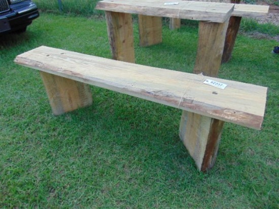 ROUGH SAWN WOOD BENCH