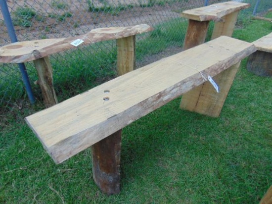 ROUGH SAWN WOOD BENCH