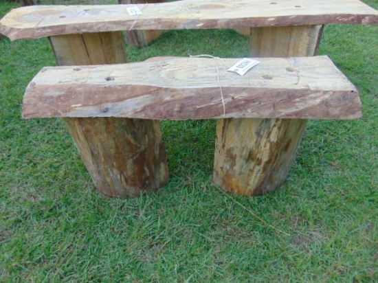 ROUGH SAWN WOOD BENCH