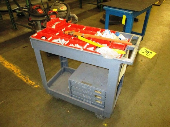 Shop Cart with Assorted Terminal Lugs and Crimper
