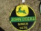 JOHN DEERE ROUND METAL SIGN