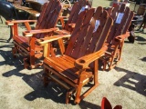 RED CEDAR ROCKING CHAIR WITH 2 CUP HOLDERS