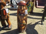 40IN WOODEN TOTEM POLE
