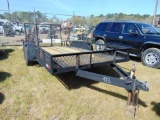 16FT DOUBLE AXLE TRAILER WITH GATE
