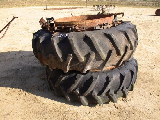 1- SET 18.4-38 CLAMP ON DUALS