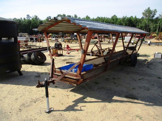 20FT SINGLE AXLE COW FEEDER WITH TOP