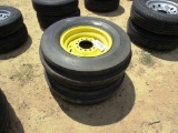 2- 9.5L - 15 TRACTOR TIRES AND RIMS