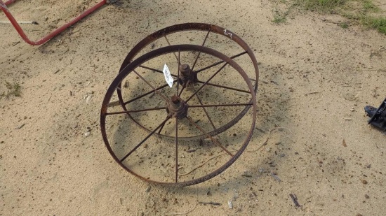 2 - 30" STEEL WAGON WHEELS