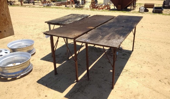 3 WOOD TOP TOP TABLES