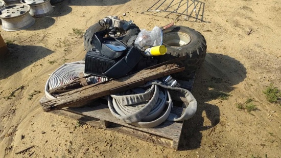 ABSOLUTE - PALLET OF TIRES, MIRRORS, COM-A-LONG