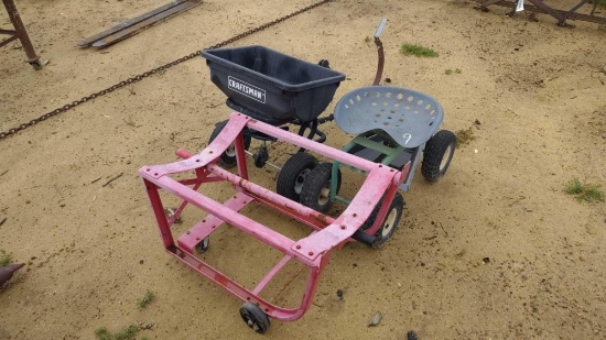 ROLLING GARDEN SEAT, DRUM DOLLY,