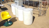 5 - 30 GALLON ROUND UP DRUMS