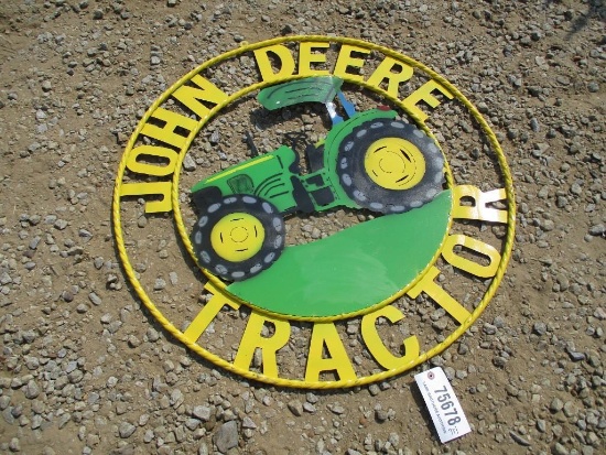 JOHN DEERE TRACTOR METAL SIGN