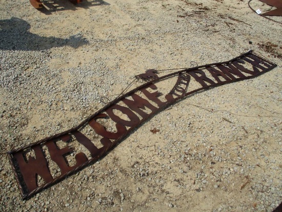 WELCOME TO THE RANCH METAL SIGN