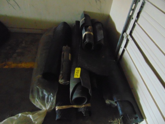 LOT OF RUBBER BED MATS,