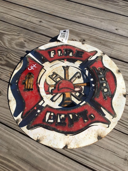 FIRE DEPT METAL SIGN