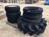 PALLET OF 7 USED TRACTOR & IMPLEMENT TIRES