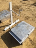 SPARE TIRE HOLDER & WATER TITE TOOL BOX,