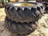 18 4 30 TIRES ON JOHN DEERE RIMS