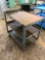 STEEL WORK TABLE ON WHEELS,