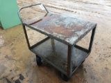 STEEL WORK TABLE ON WHEELS