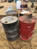 4 - 55 GALLON METAL DRUMS