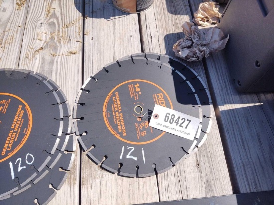 3- 14IN RIDGID DIAMOND BLADES