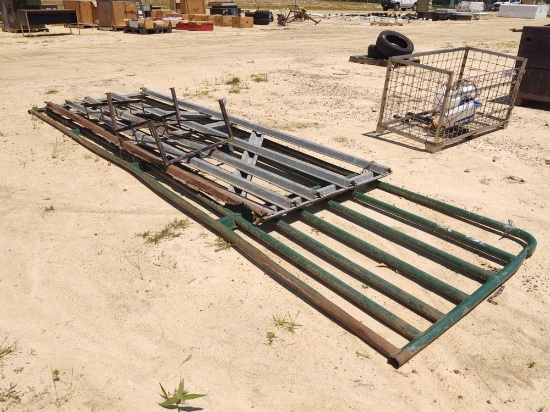 2 GATES AND 1- 16FT AND 1-12FT AND HAY RACKS