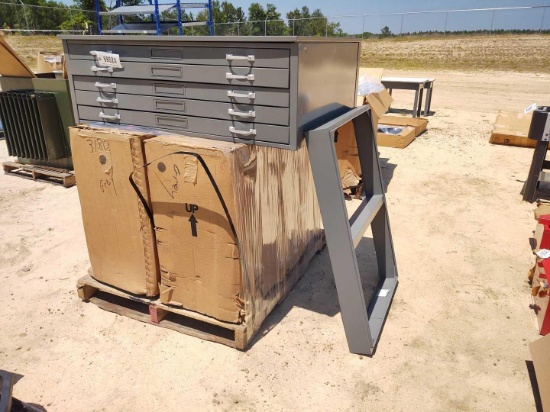 5 DRAWER METAL CABINET 40IN X 38IN