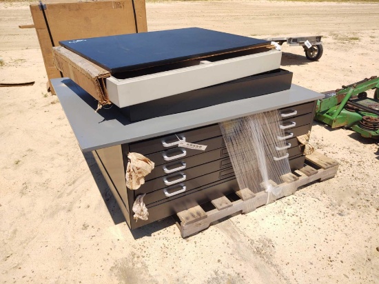 5 DRAWER METAL TABLE 48IN X 36IN