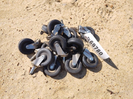 12- 2.5IN SOLID RUBBER CASTERS
