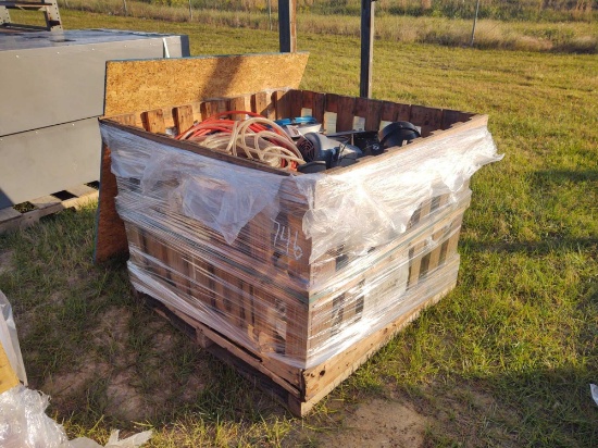 BIN OF MISC PARTS ELECTRIC MOTOR