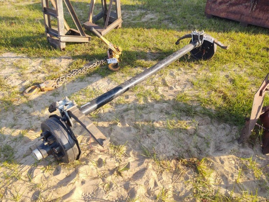 TRAILER AXLE WITH BRAKES