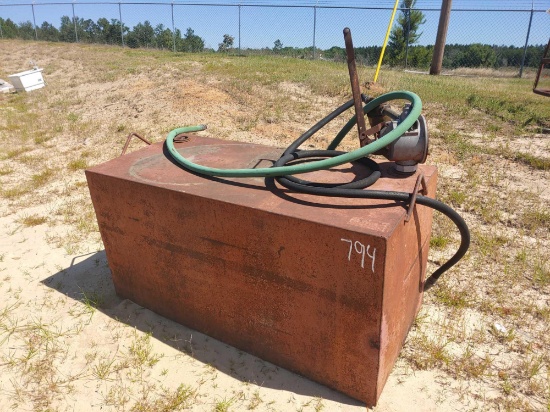 100 GALLON FUEL TANK AND HAND PUMP