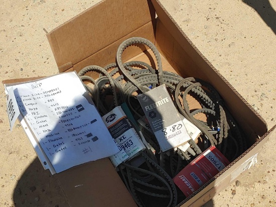 BOX OF BELTS