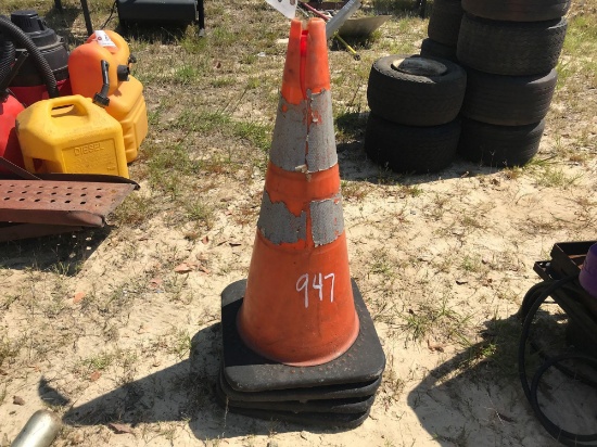 4 ORANGE CONES