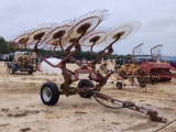 1283- 8 WHEEL HAY RAKE AND CADDY