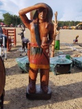 1393- LARGE WOOD INDIAN