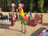 1414- LARGE METAL ROOSTER