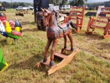 317 - TEAKWOOD ROCKING HORSE